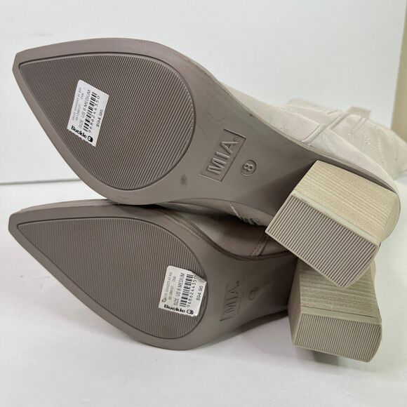 Mia Cowgirl Pull On Pinted Toes Boots Grey Size 8 #596 - Picture 8 of 12